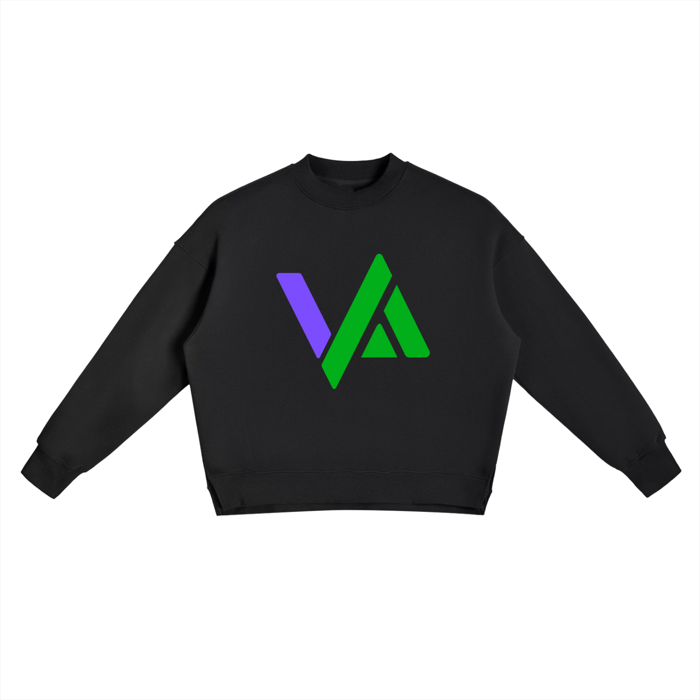 Fleece Side Slit Crewneck Sweatshirt