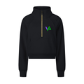 Cropped Half-Zip Sweatshirt