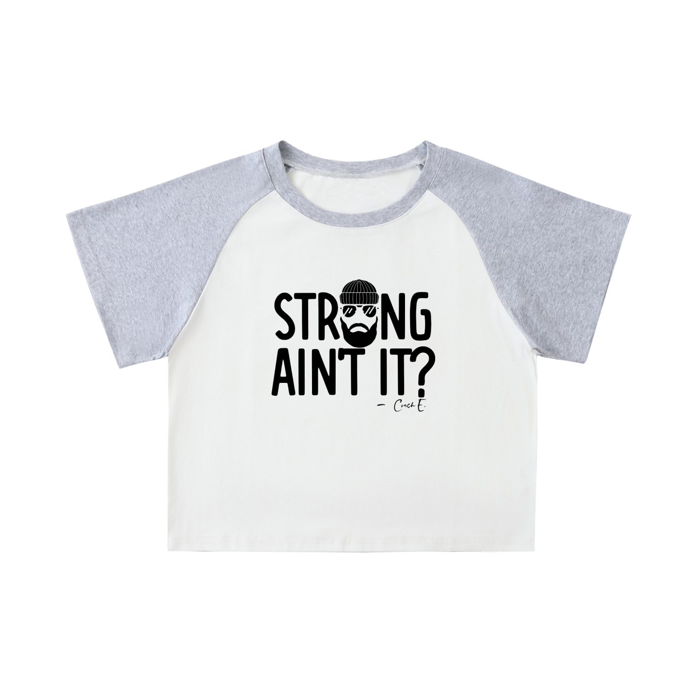 Color-Blocked Raglan Sleeve Crop Top