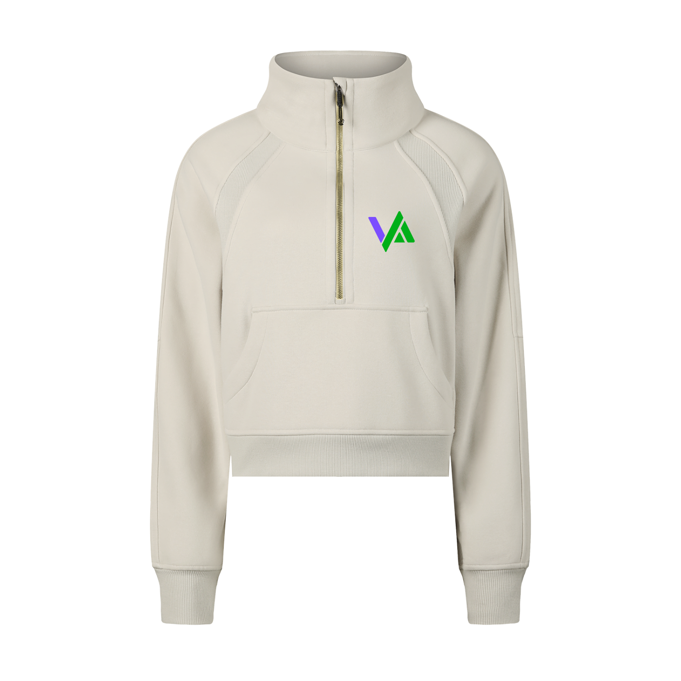 Cropped Half-Zip Sweatshirt